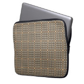 Art Deco Goud Patroon Vintage Laptop Sleeve (Voorkant Links)