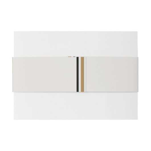 Art Deco Goud Posh Bruiloft Belly Band Uitnodigingen Wikkel (Achterkant Voorbeeld)