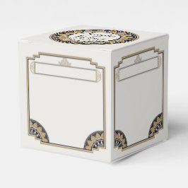 Art Deco Goud Posh Bruiloft Favor Box Bedankdoosjes