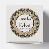 Art Deco Goud Posh Bruiloft Favor Box Bedankdoosjes (Bovenkant)