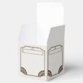Art Deco Goud Posh Bruiloft Favor Box Bedankdoosjes (Geopend)