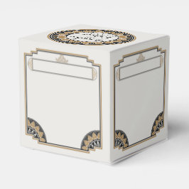 Art Deco Goud Posh Bruiloft Favor Box Bedankdoosjes