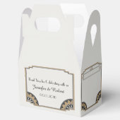 Art Deco Goud Posh Bruiloft Favor Box Bedankdoosjes (Geopend)