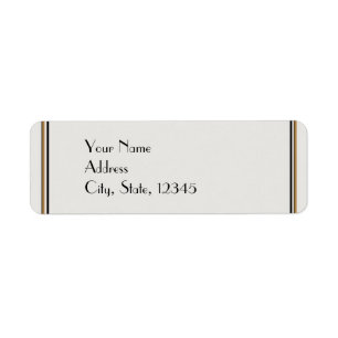 Art Deco Goud Posh Bruiloft Label