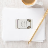 Art Deco Goud Posh Bruiloft Lip Balm Label (Insitu)