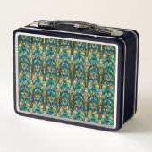 Art Deco Goud, Smaragdgroen & Teal (Achterkant)