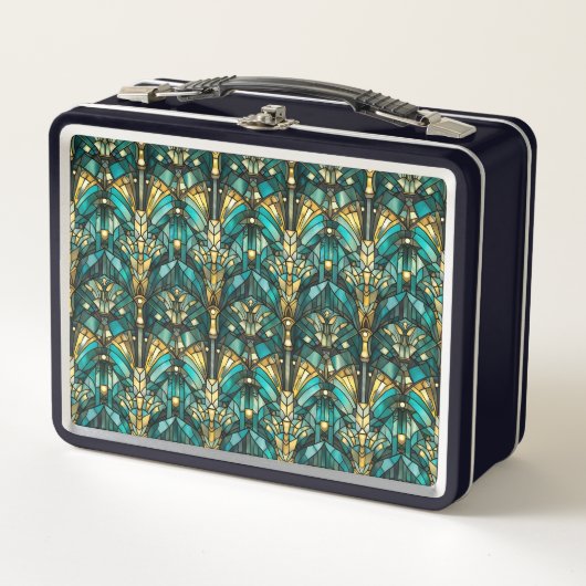 Art Deco Goud, Smaragdgroen & Teal (Voorkant)