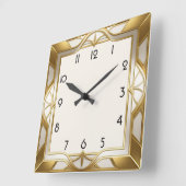 Art Deco-goud Vierkante Klok (Hoek)