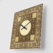 Art Deco Goud Vierkante Klok (Hoek)