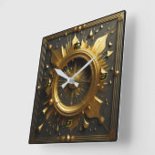 Art Deco-goud Vierkante Klok (Hoek)