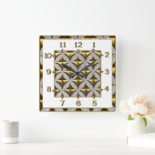 Art Deco Goud Vierkante Klok (Huis)