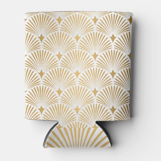 Art Deco: Goud-wit Elegantie. Blikjeskoeler (Voorkant)