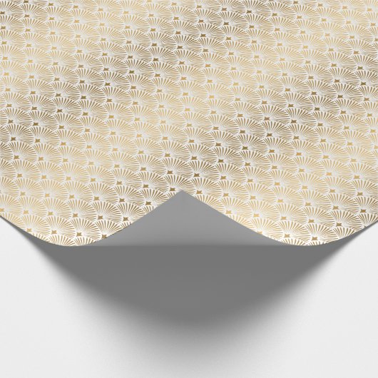 Art Deco: Goud-wit Elegantie. Cadeaupapier (Hoek)