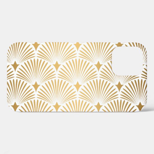 Art Deco: Goud-wit Elegantie. Case-Mate iPhone Case (Achterkant (horizontaal))