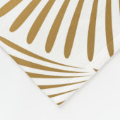 Art Deco: Goud-wit Elegantie. Fleece Deken (Hoek)