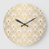 Art Deco: Goud-wit Elegantie. Grote Klok (Voorkant)