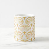Art Deco: Goud-wit Elegantie. Koffiemok (Center)