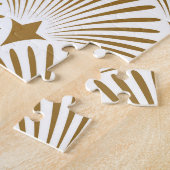 Art Deco: Goud-wit Elegantie. Legpuzzel (Zijkant)