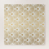 Art Deco: Goud-wit Elegantie. Legpuzzel (Horizontaal)