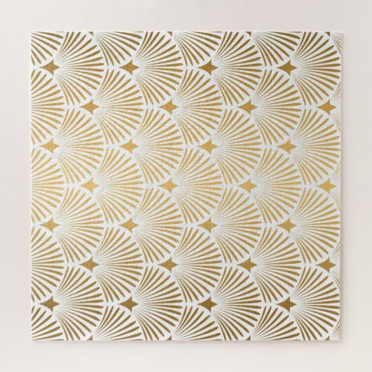 Art Deco: Goud-wit Elegantie. Legpuzzel (Horizontaal)