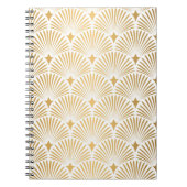 Art Deco: Goud-wit Elegantie. Notitieboek (Voorkant)