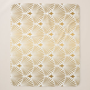 Art Deco: Goud-wit Elegantie. Sherpa Deken
