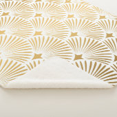 Art Deco: Goud-wit Elegantie. Sherpa Deken (3/4)