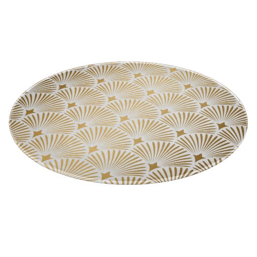 Art Deco: Goud-wit Elegantie. Snijplank (Hoek)