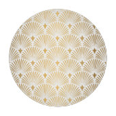 Art Deco: Goud-wit Elegantie. Snijplank (Voorkant)