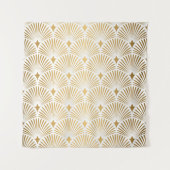 Art Deco: Goud-wit Elegantie. Wandkleed (Voorkant)