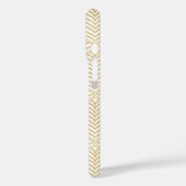 Art Deco Goud & Wit Monogram  iPhone 16 Case-Mate iPhone Case (Achterkant / Links)