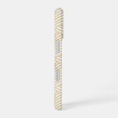 Art Deco Goud & Wit Monogram iPhone 16 Hoesje (Rechterkant)