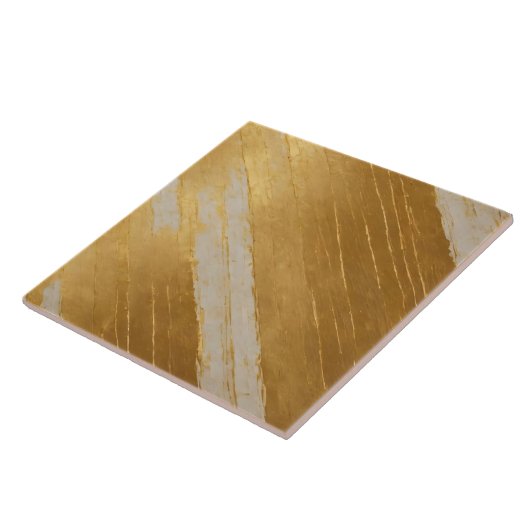 Art Deco Goud Wit Vintage Populair Collectie Tegeltje (Zijkant)