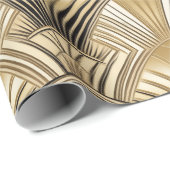 Art Deco goud zwart Cadeaupapier (Rol Hoek)