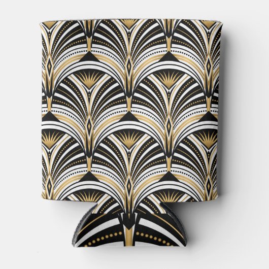 Art Deco Goud Zwart Elegantie: Roaring Twenties Blikjeskoeler (Voorkant)