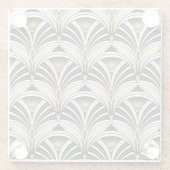 Art Deco Goud Zwart Elegantie: Roaring Twenties Glazen Onderzetter (Achterkant)