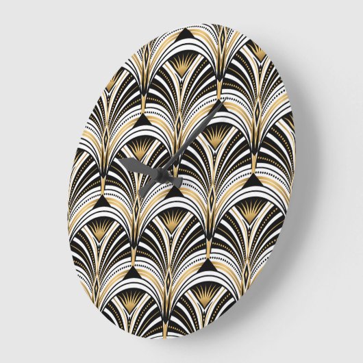 Art Deco Goud Zwart Elegantie: Roaring Twenties Grote Klok (Hoek)