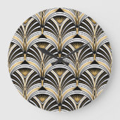 Art Deco Goud Zwart Elegantie: Roaring Twenties Grote Klok (Voorkant)