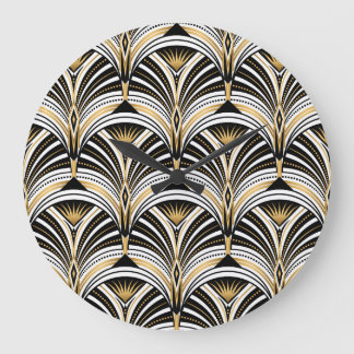 Art Deco Goud Zwart Elegantie: Roaring Twenties Grote Klok