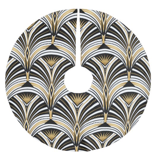 Art Deco Goud Zwart Elegantie: Roaring Twenties Kerstboom Rok (Voorkant)