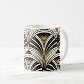 Art Deco Goud Zwart Elegantie: Roaring Twenties Koffiemok (Voorkant rechts)