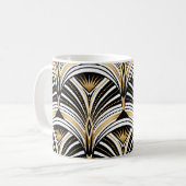 Art Deco Goud Zwart Elegantie: Roaring Twenties Koffiemok (Voorkant links)