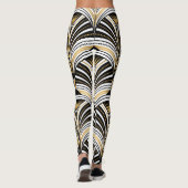 Art Deco Goud Zwart Elegantie: Roaring Twenties Leggings (Achterkant)