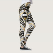 Art Deco Goud Zwart Elegantie: Roaring Twenties Leggings (Rechts)