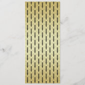 Art Deco Goud Zwart Orde van Ceremonie Entourage Programmakaart (Achterkant)