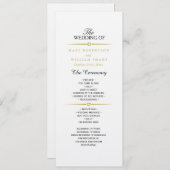 ART DECO GOUDEN APPARATEN Trouwprogramma Programmakaart (Voorkant / Achterkant)