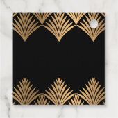 Art deco gouden bladeren 90e verjaardag bedankjes labels (Achterkant)