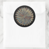 Art deco gouden bloem fan shell metallic look ronde sticker (Tas)