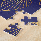 Art Deco gouden bloemen: elegant. Legpuzzel (Zijkant)