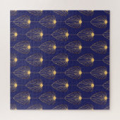 Art Deco gouden bloemen: elegant. Legpuzzel (Horizontaal)